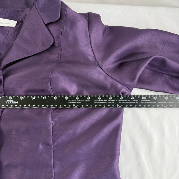 Dressbarn Y2K Purple Blazer Jacket Artsy Tie Sleeve Dopamine Dressing Plus 16 - Picture 3 of 8